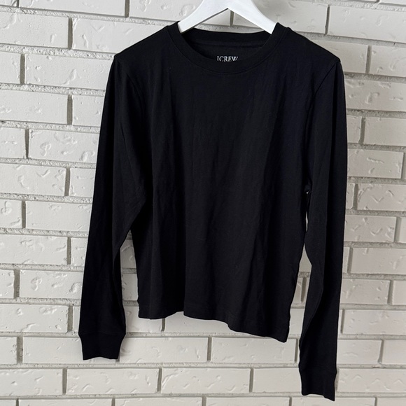 J. Crew Black Vintage Jersey Long Sleeve Tee - Picture 2 of 6